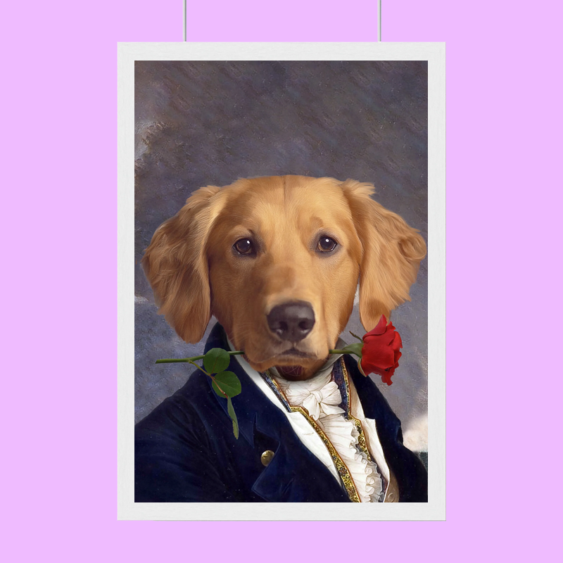 The Flirty Prince Pet - Custom Pet Portrait